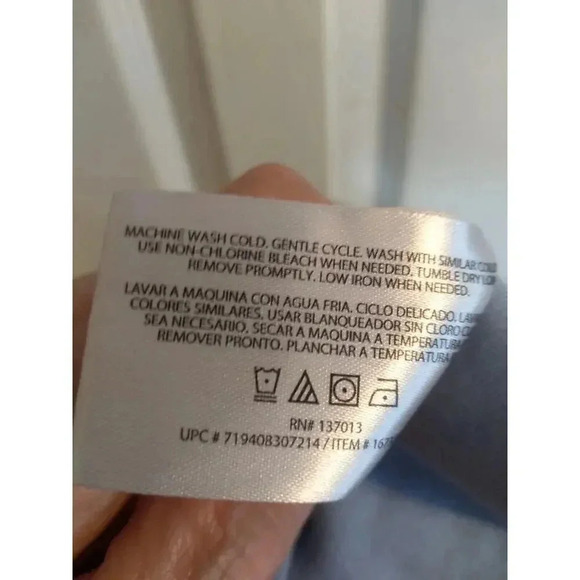 Orvis Top Women's Blue V Neck Quarter Sleeve Sz L Pit To Pit 24 Length 26 Pima - Picture 9 of 9